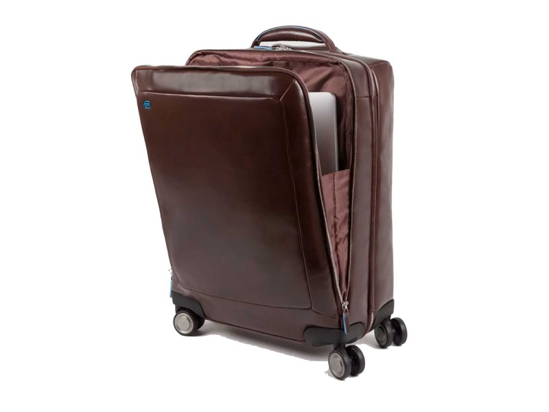 PIQUADRO CABIN TROLLEY BLUE SQUARE PORTA PC E IPAD BV5004B2